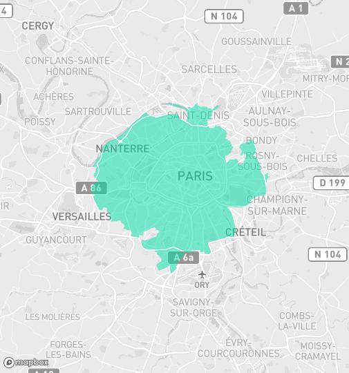 Zone A Faibles Emissions Paris Map Navigation Drive2 City