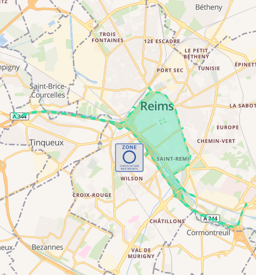 Strasbourg - Zone à faibles émissions – Zone verte France